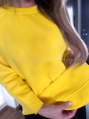 Mugav kollane oversize dressipluus naistele